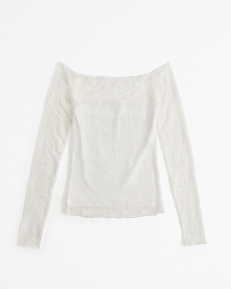 Hollister white best sale lace top