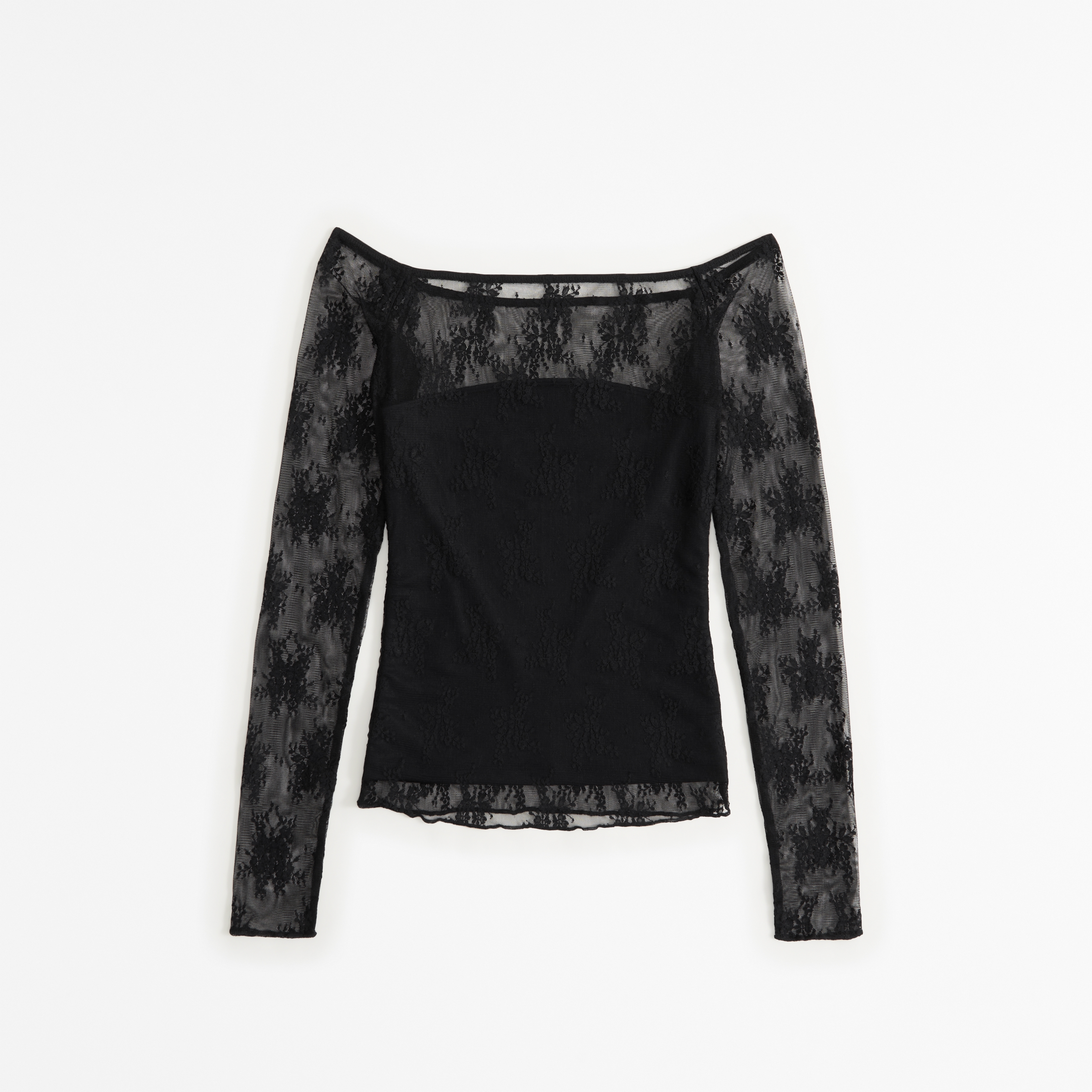 Women's long shop sleeve lace tops