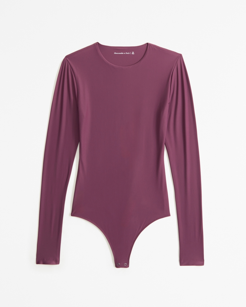 Soft Matte Seamless Long-Sleeve Crew Bodysuit