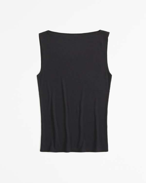 Featherweight Rib Slash Top, Black view 1