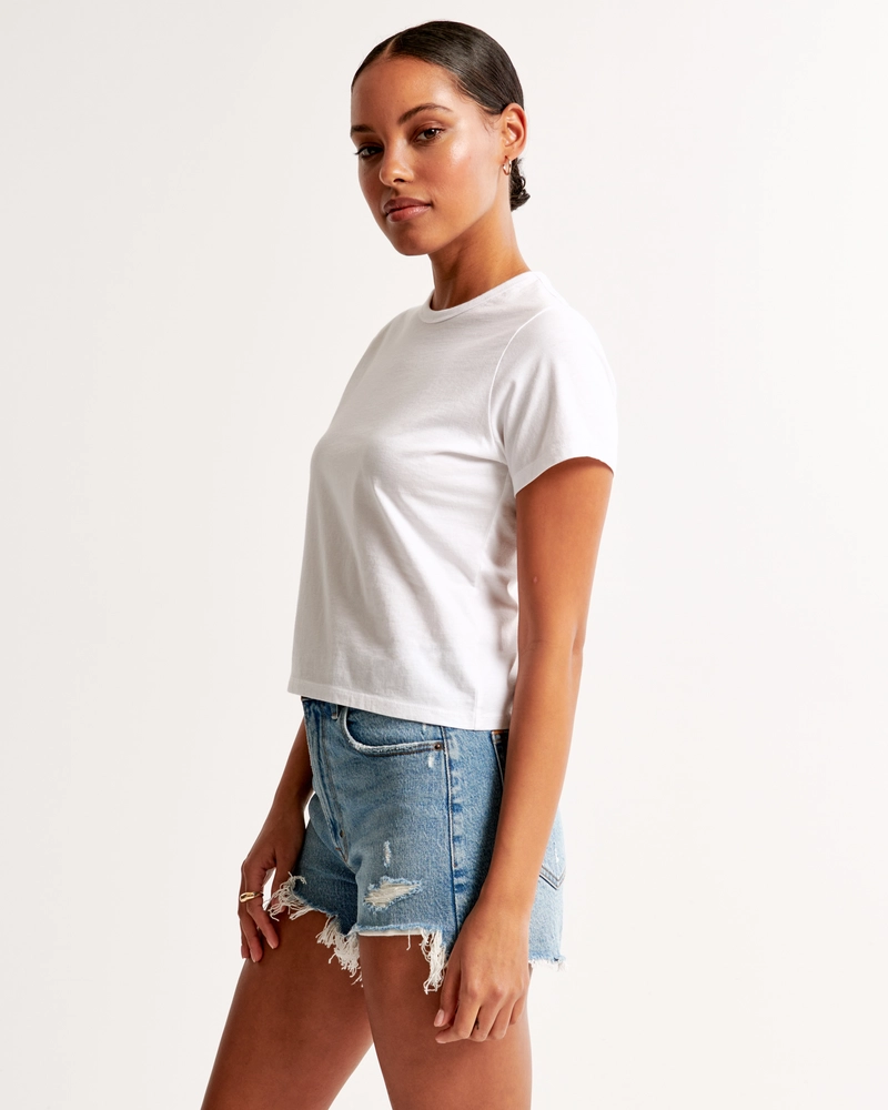 Essential Polished Body-Skimming Tee
