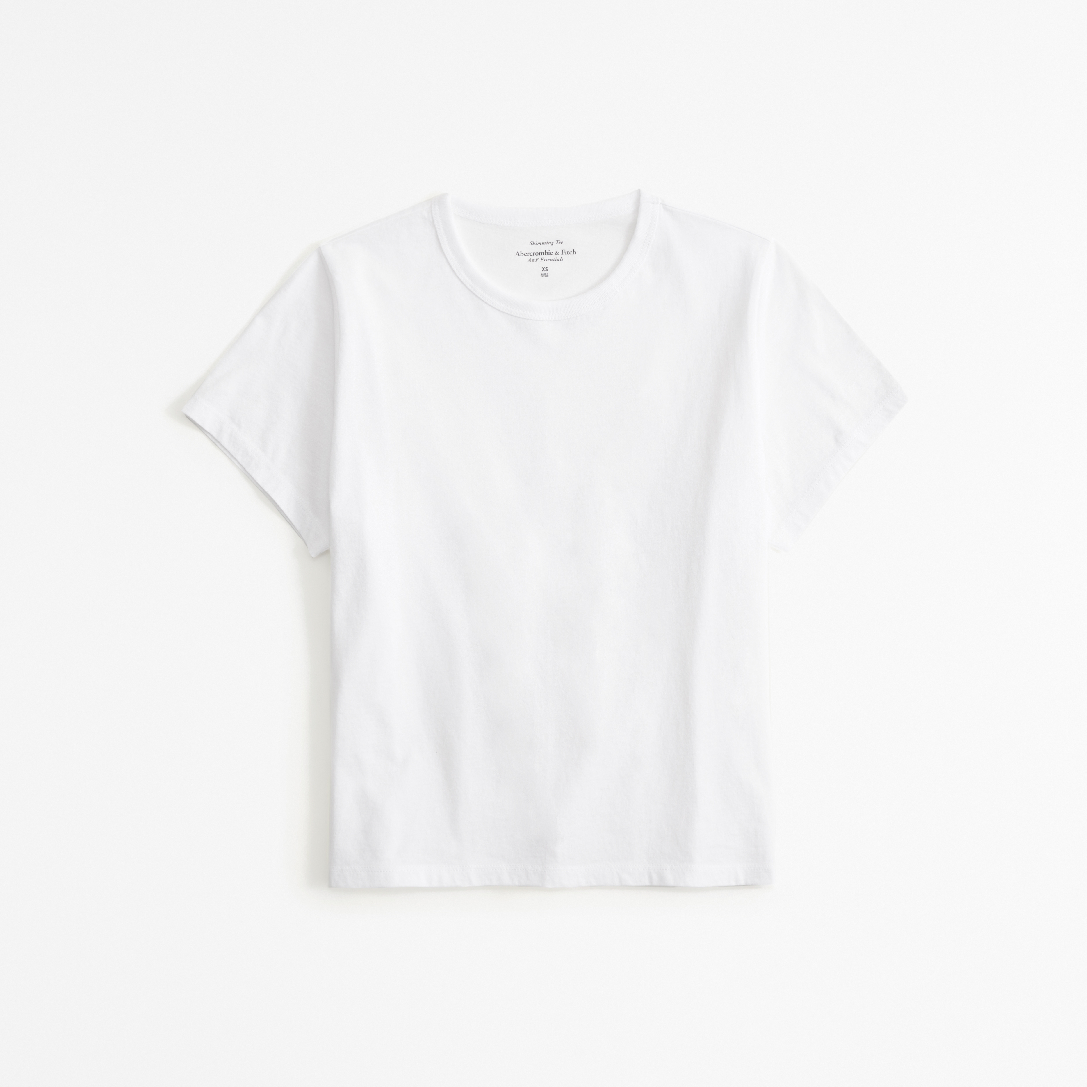 Abercrombie & Fitch Essential Polished Body-skimming Tee In White