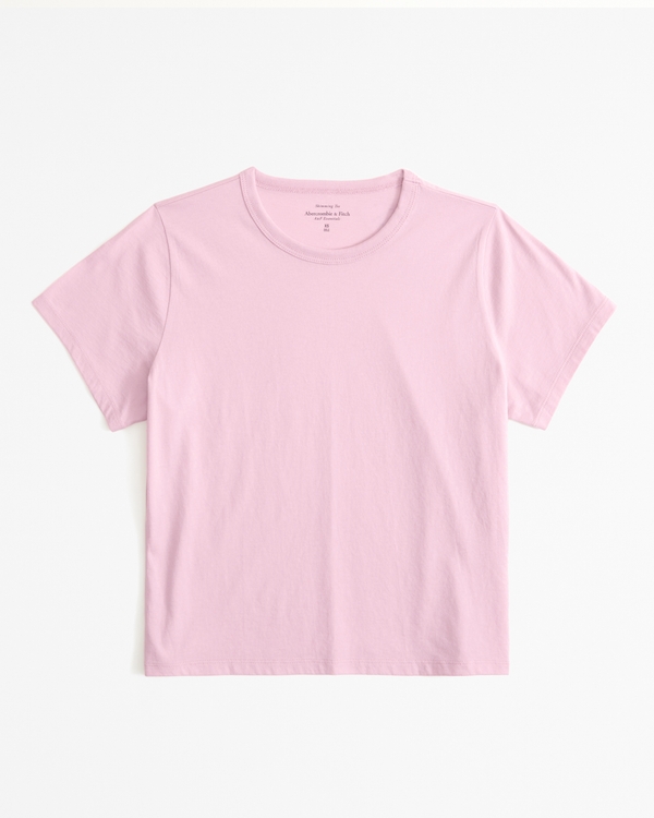 Essential Polished Body-Skimming Tee, Pink