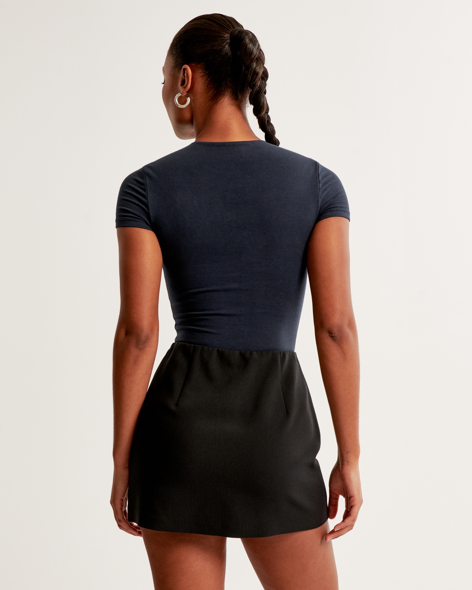 Round Neck Short T Shirt Sleeve Bodysuit – KesleyBoutique
