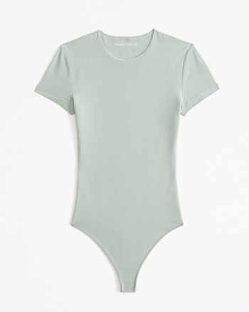 Women's Cotton-Blend Seamless Fabric Tee Bodysuit | Women's Clearance | Abercrombie.com