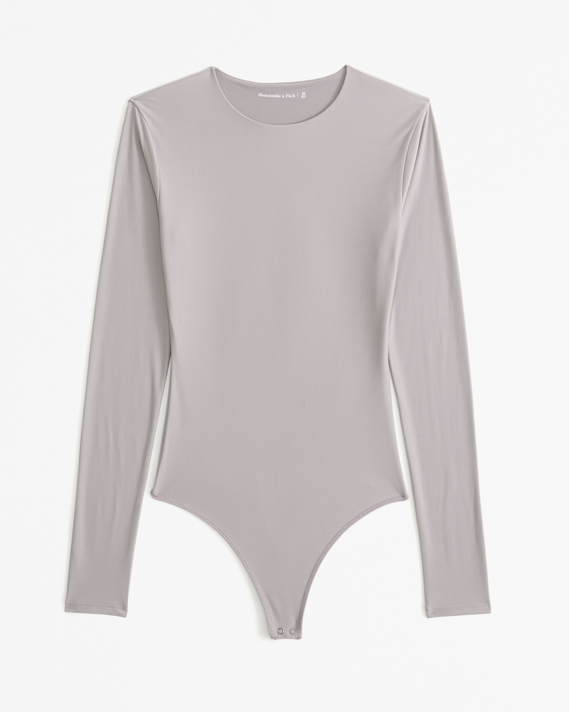 Women's Soft Matte Seamless Long-Sleeve Mockneck Bodysuit
