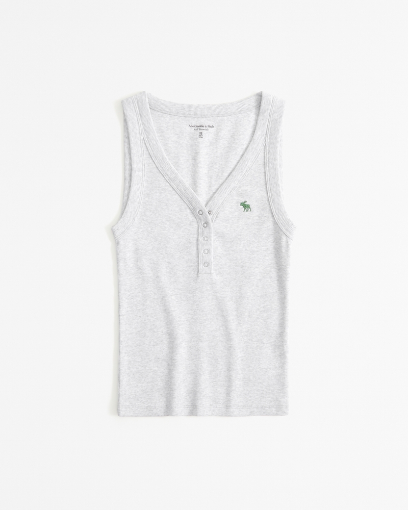 Women's Essential Rib Icon Henley Tank