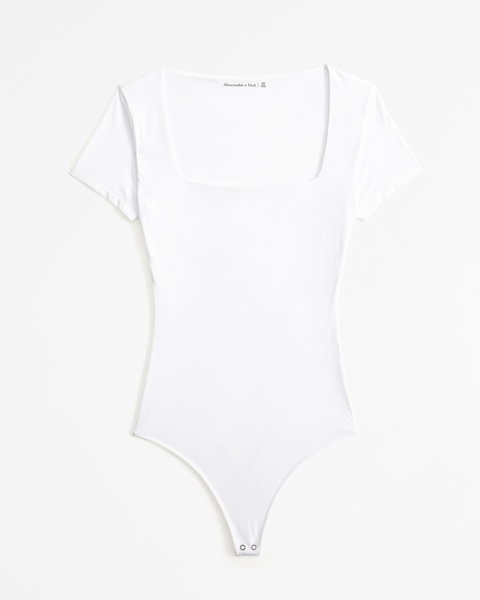 Women's Soft Matte Seamless Short-Sleeve Squareneck Bodysuit