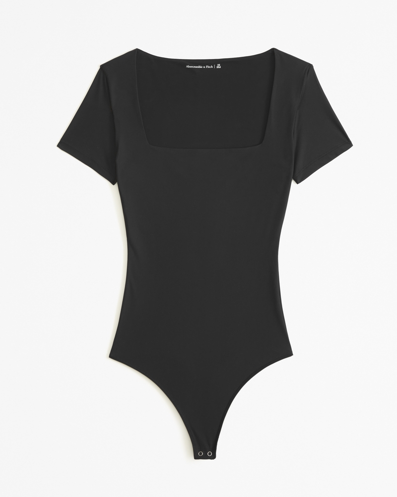 Women's Soft Matte Seamless Short-Sleeve Squareneck Bodysuit, Women's New  Arrivals