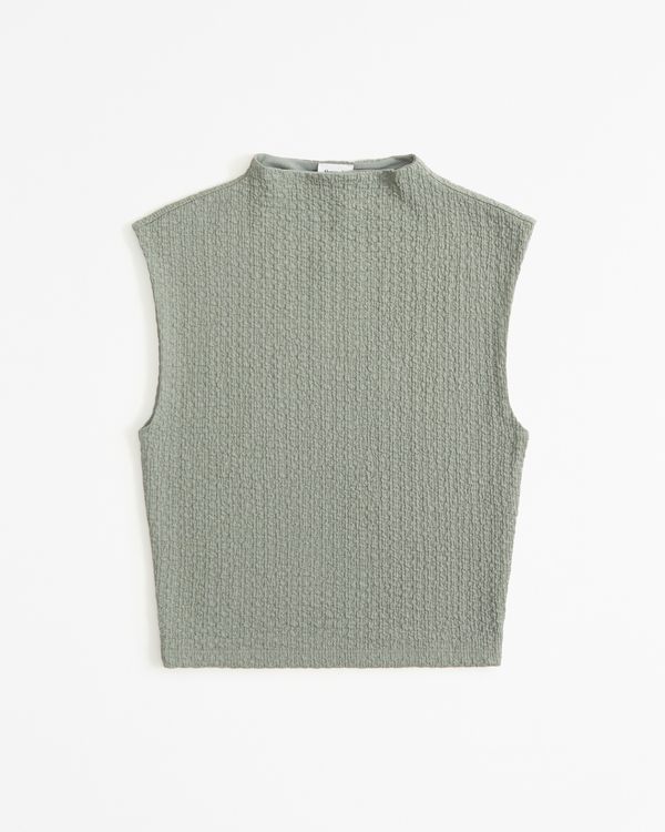 The A&F Paloma Bubble Knit Top, Green