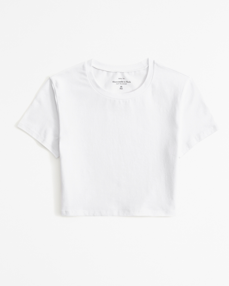 abercrombie white crop top