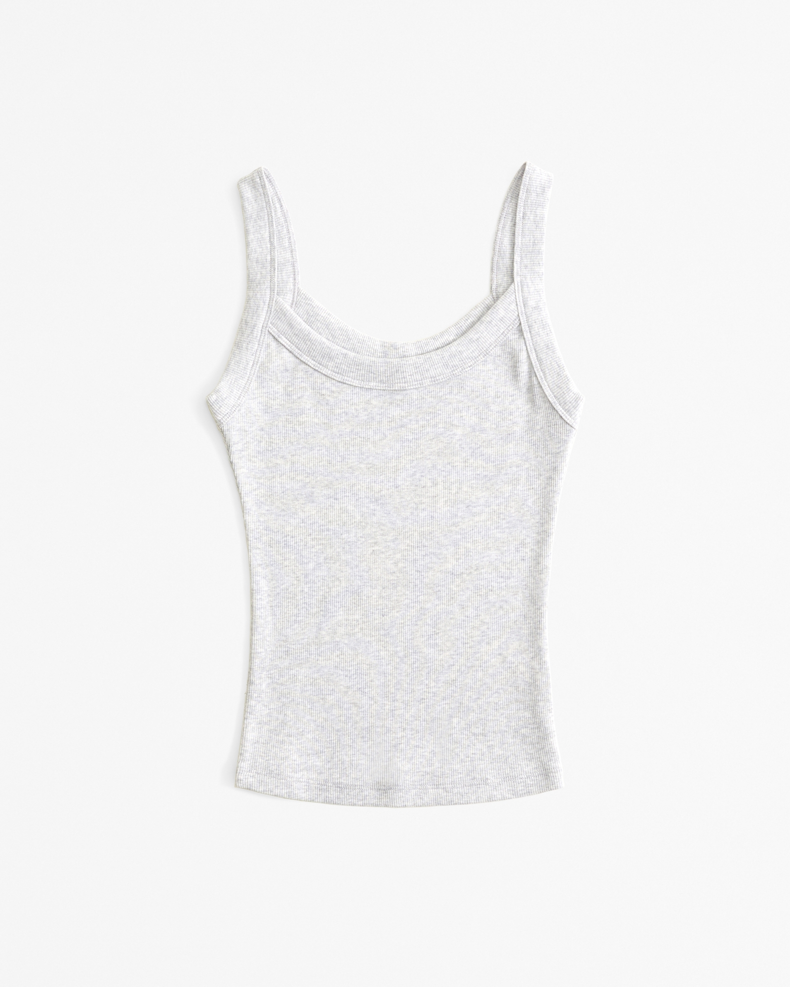 Essential Tuckable Straight-Neck Rib Tank