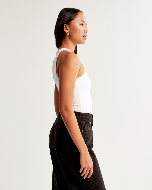 Essential Tuckable High-Neck Rib Tank