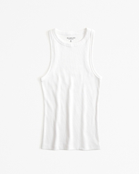 Essential Tuckable High-Neck Rib Tank