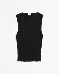 Sheer Plisse Slash Top