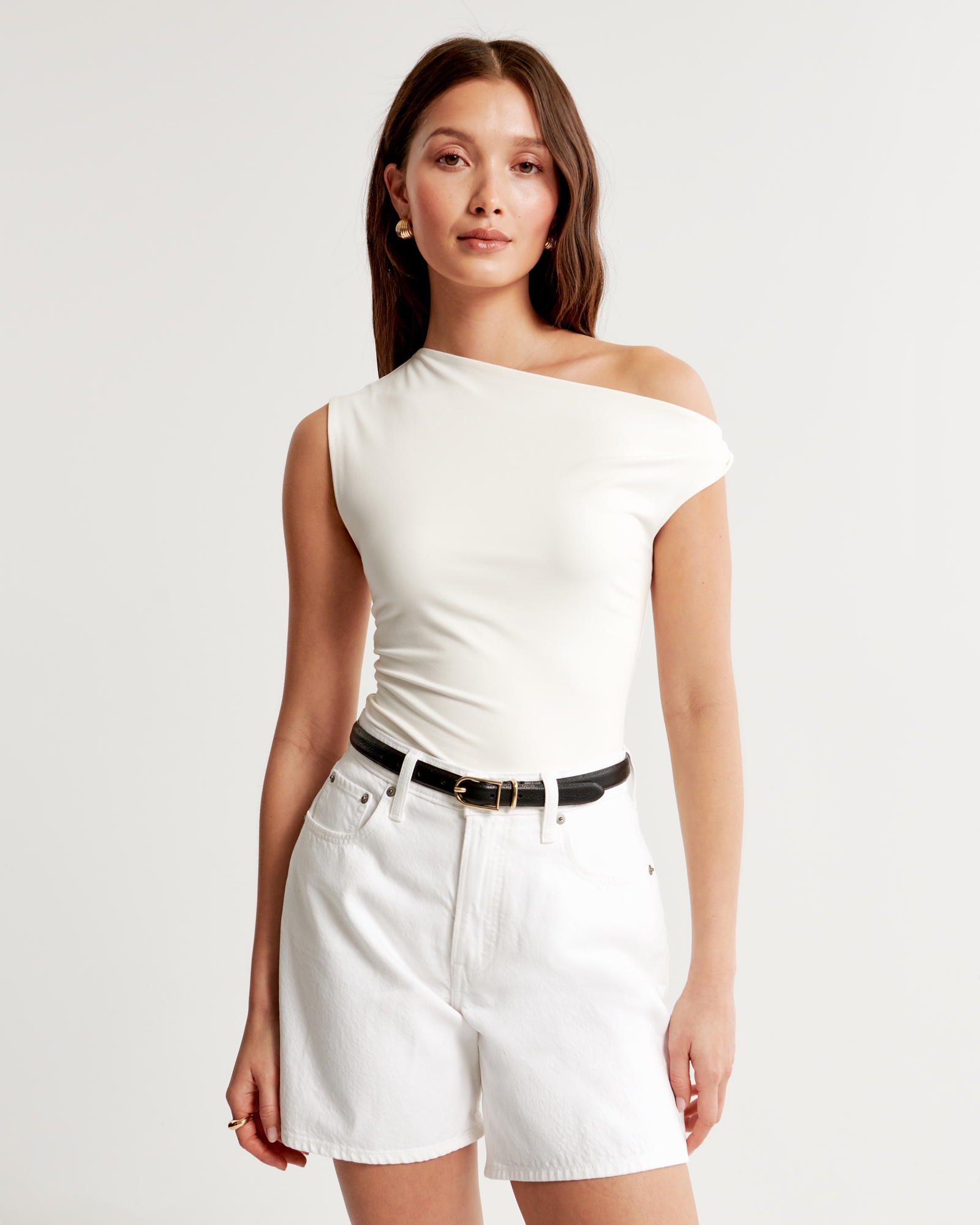 Asymmetrical Cotton-Modal Twist Top