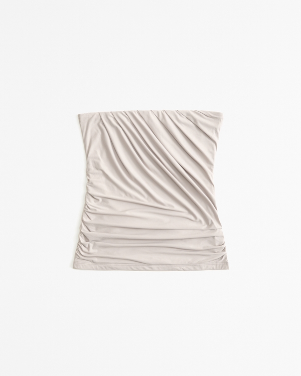 Soft Matte Seamless Tube Top, Taupe view 1