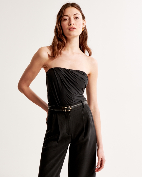 Soft Matte Seamless Tube Top, Black view 1