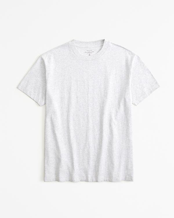 Essential Premium Polished Oversized Tee, Light Grey view 1