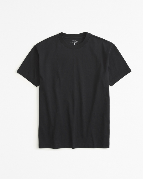 Essential Premium Polished Oversized Tee, Black