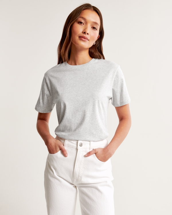 Essential Premium Polished Relaxed Tee, Light Grey
