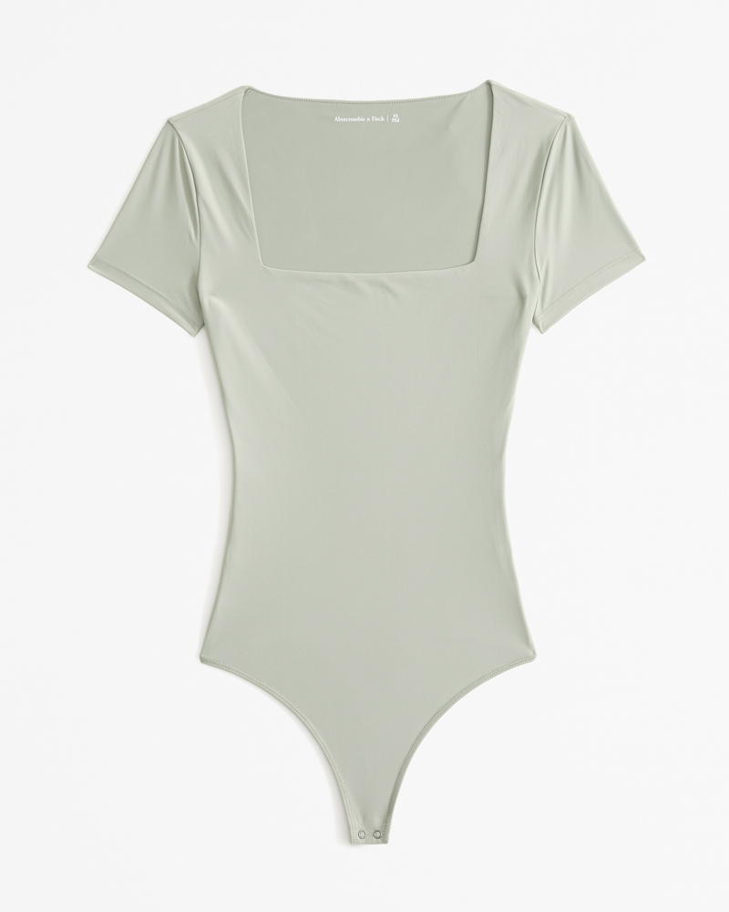 Seamless Short Sleeve Bodysuit — White