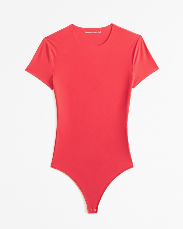 Soft Matte Seamless Tee Bodysuit, Garnet