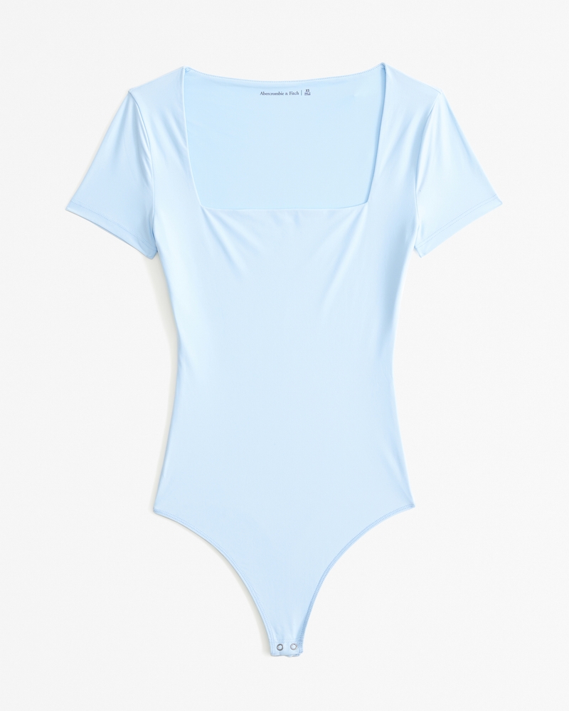 Women's Soft Matte Seamless Short-Sleeve Squareneck Bodysuit | Women's Tops | Abercrombie.com