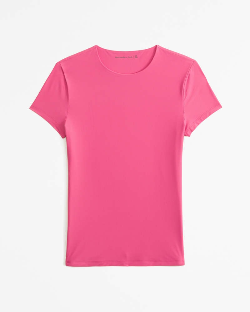 Petit t shirt repliable en tissu mat velout sans couture