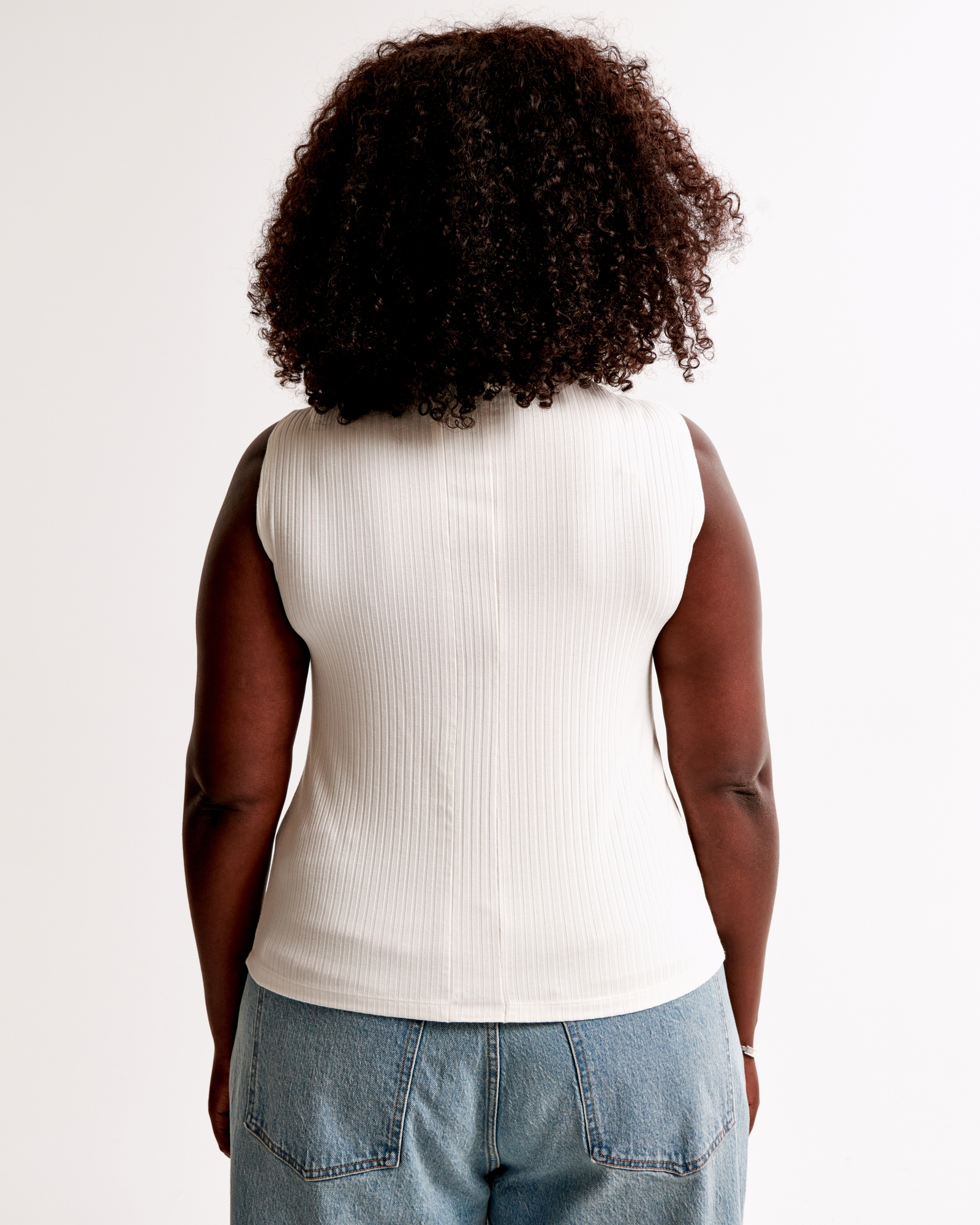 Wide Rib Button-Through Slash Top