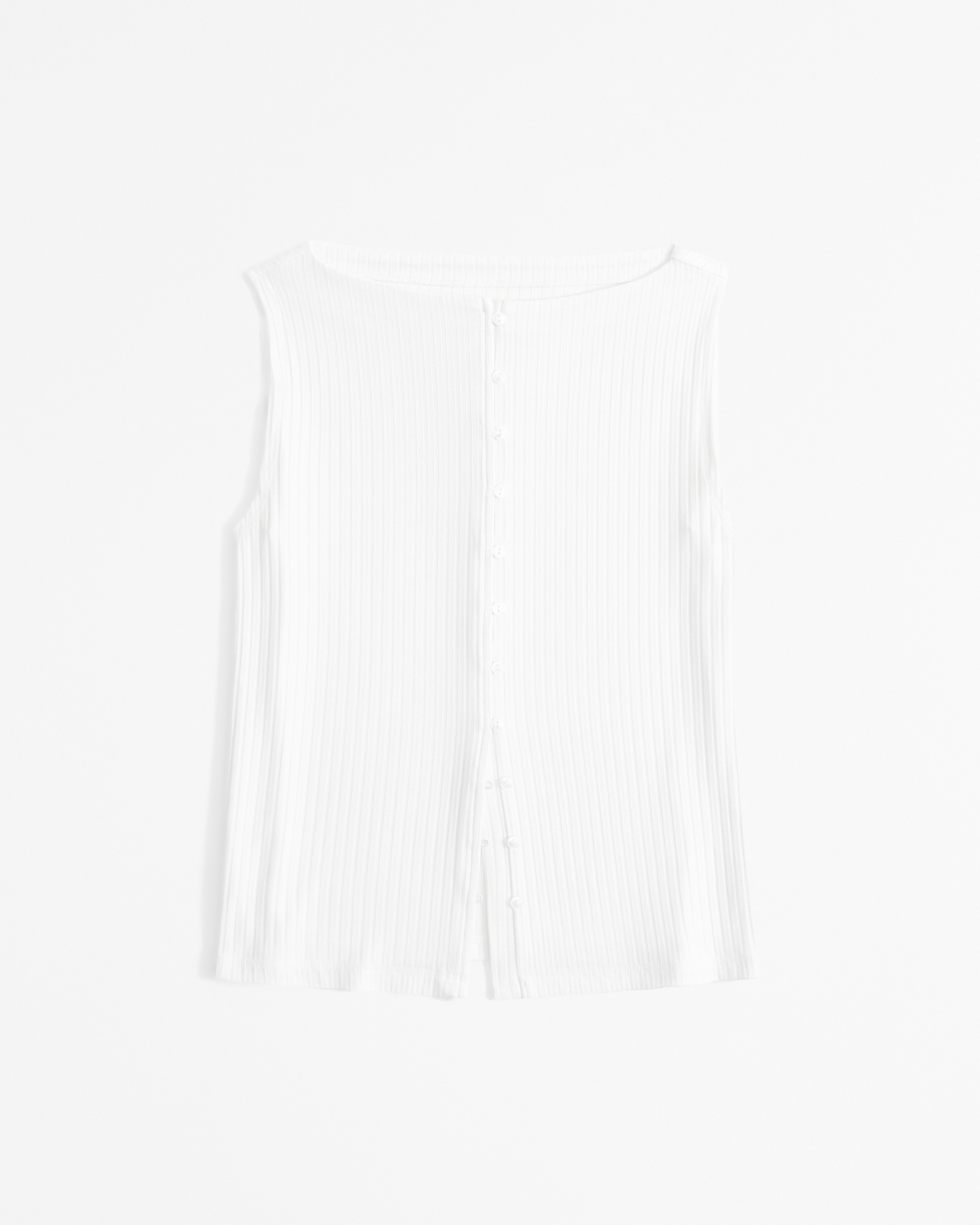 Wide Rib Button-Through Slash Top