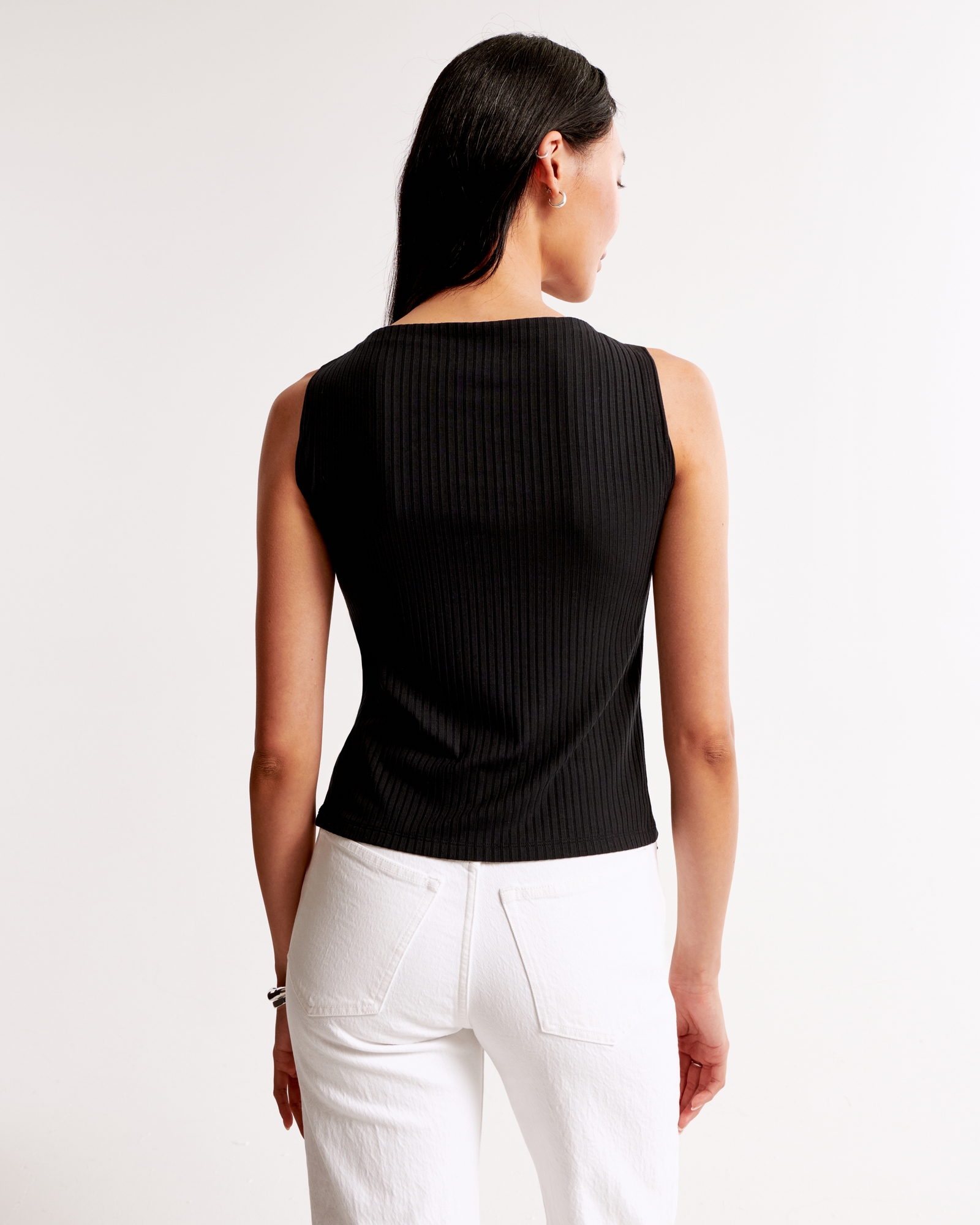 Wide Rib Button-Through Slash Top