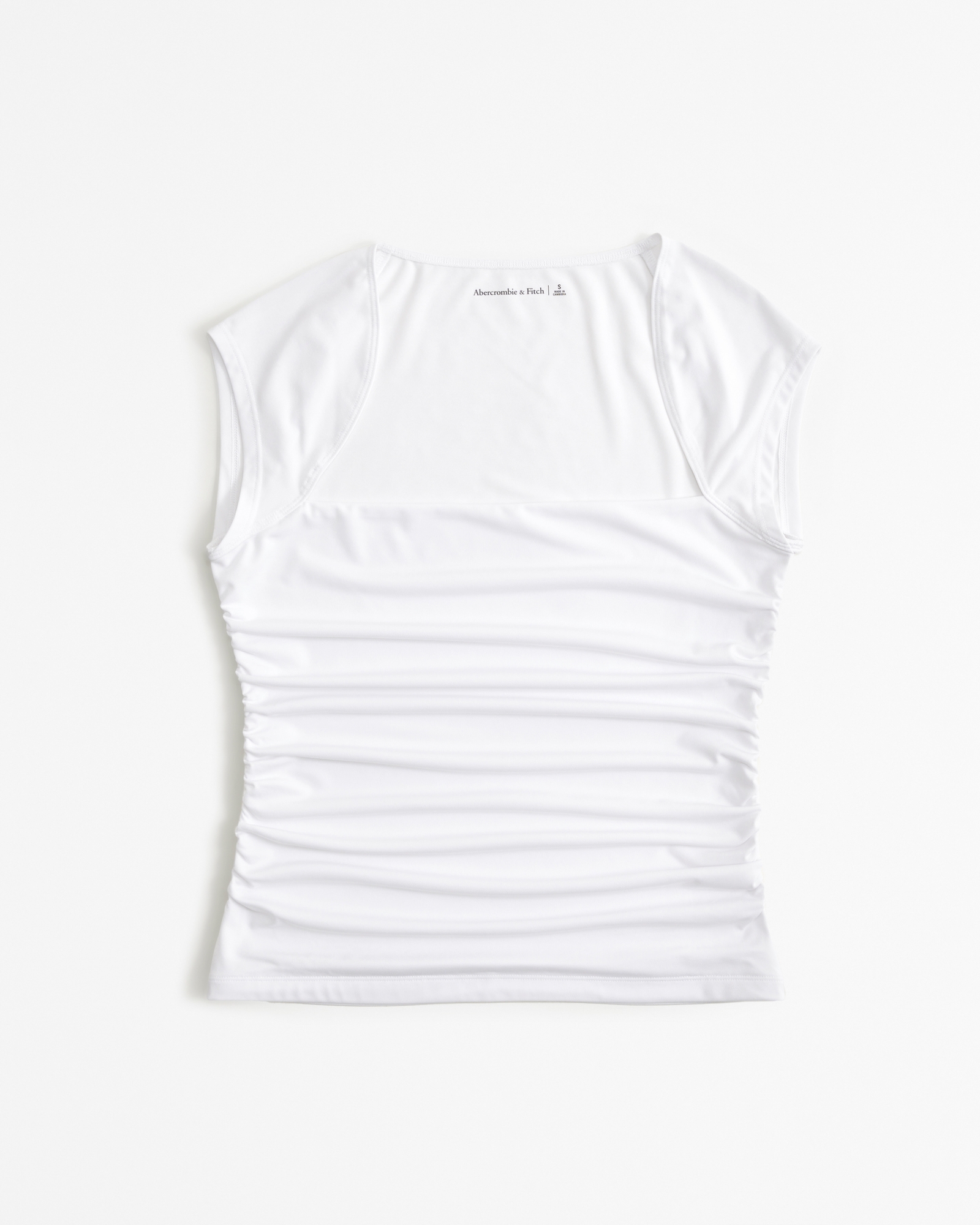 Slinky Jersey Ruched Portrait Top