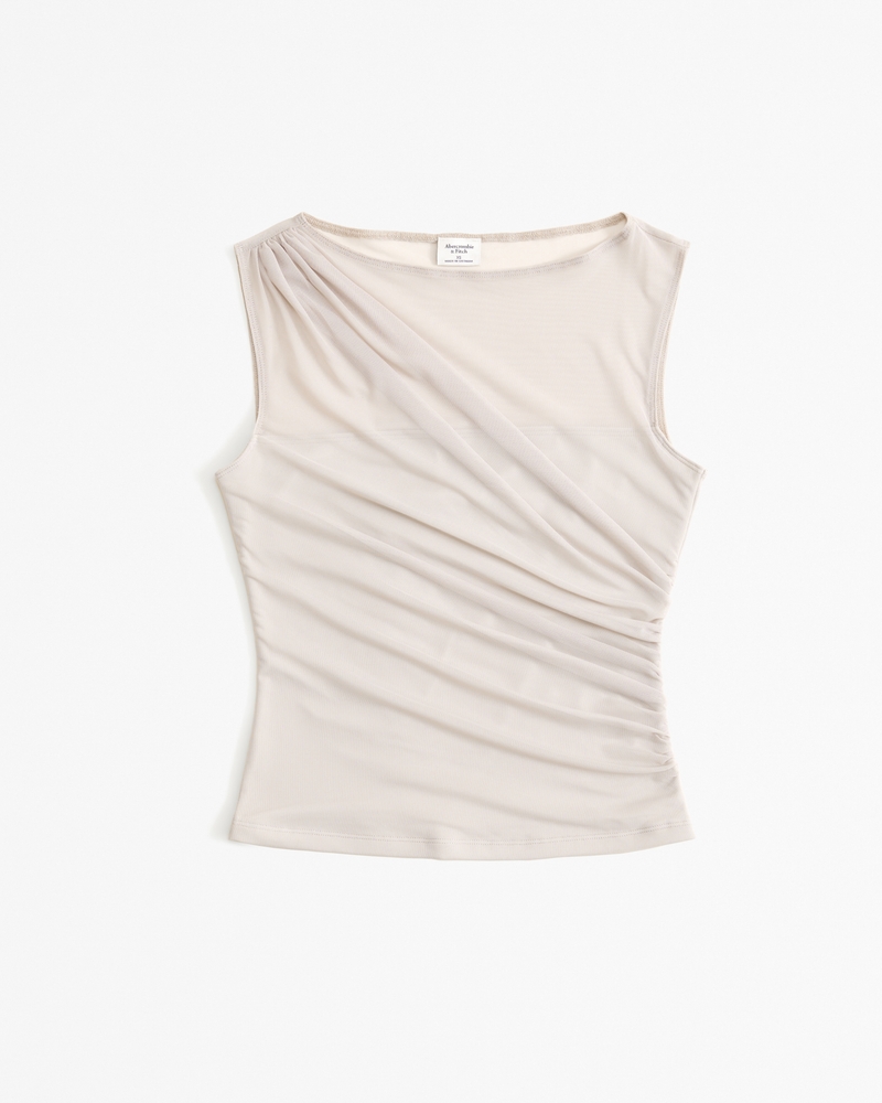 Women's Mesh Draped Slash Top | Women's Tops | Abercrombie.com