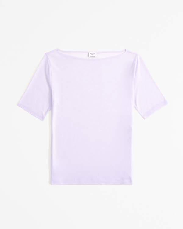 Sheer Half-Sleeve Slash Top