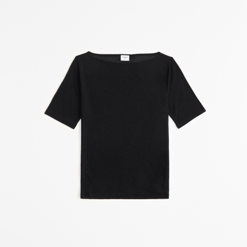 Женские топы Abercrombie & Fitch Sheer Half-Sleeve Slash Top