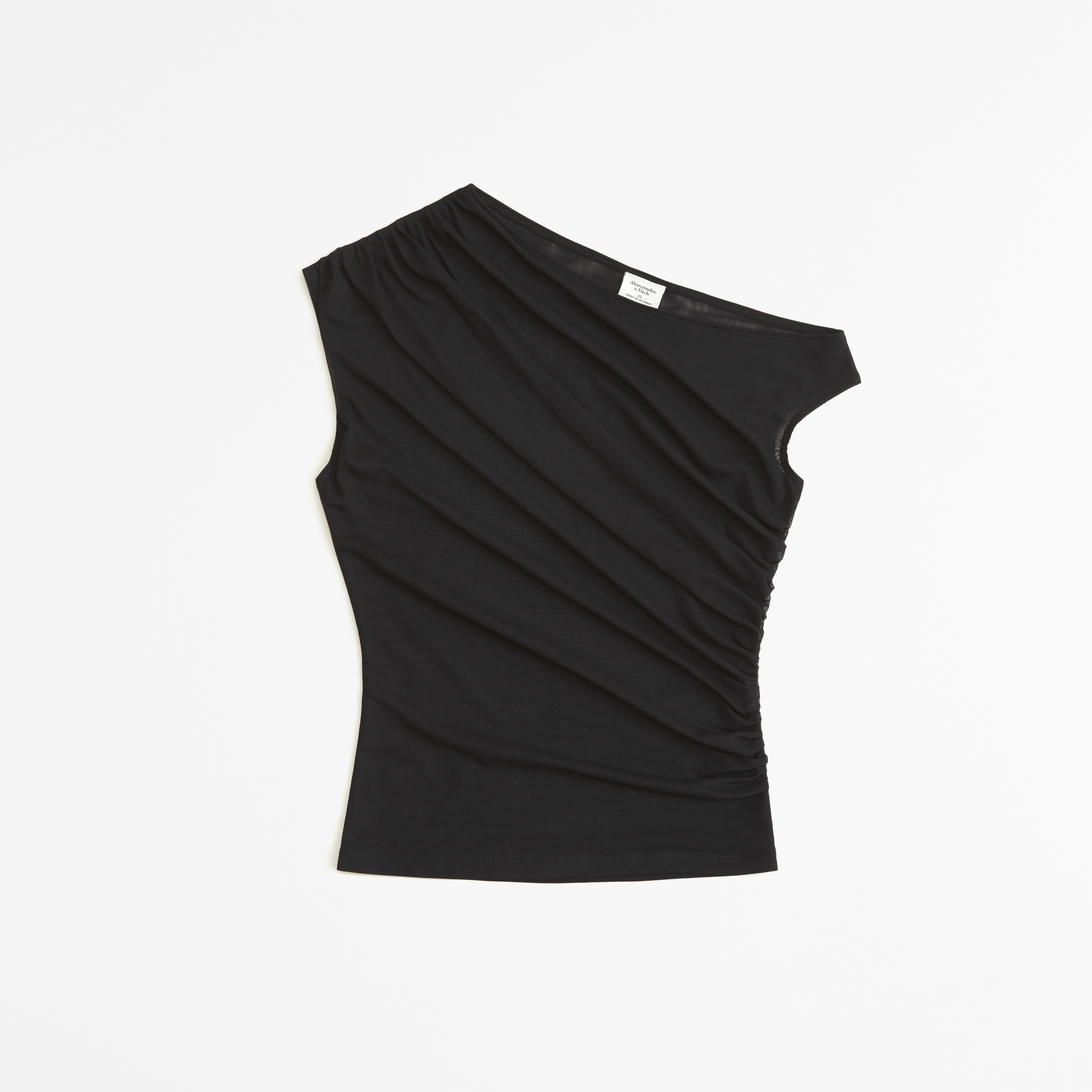 Women's Layered Mesh Asymmetrical Top | Women's Tops | Abercrombie.com