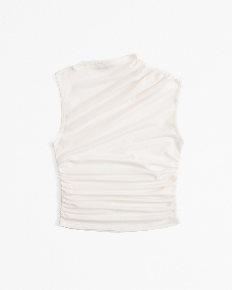 Mesh Draped Crew Top