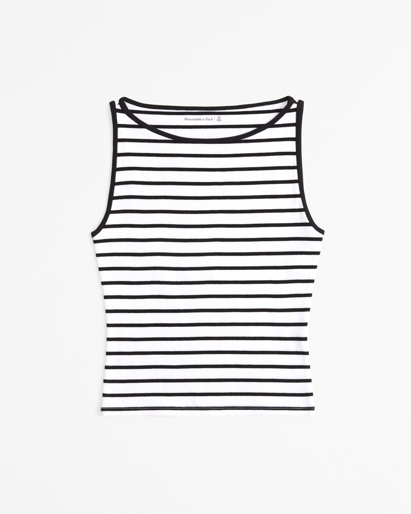 トップス draw boatneck tanktop Women's Cotton-Blend Seamless Fabric Boatneck Top | Women's