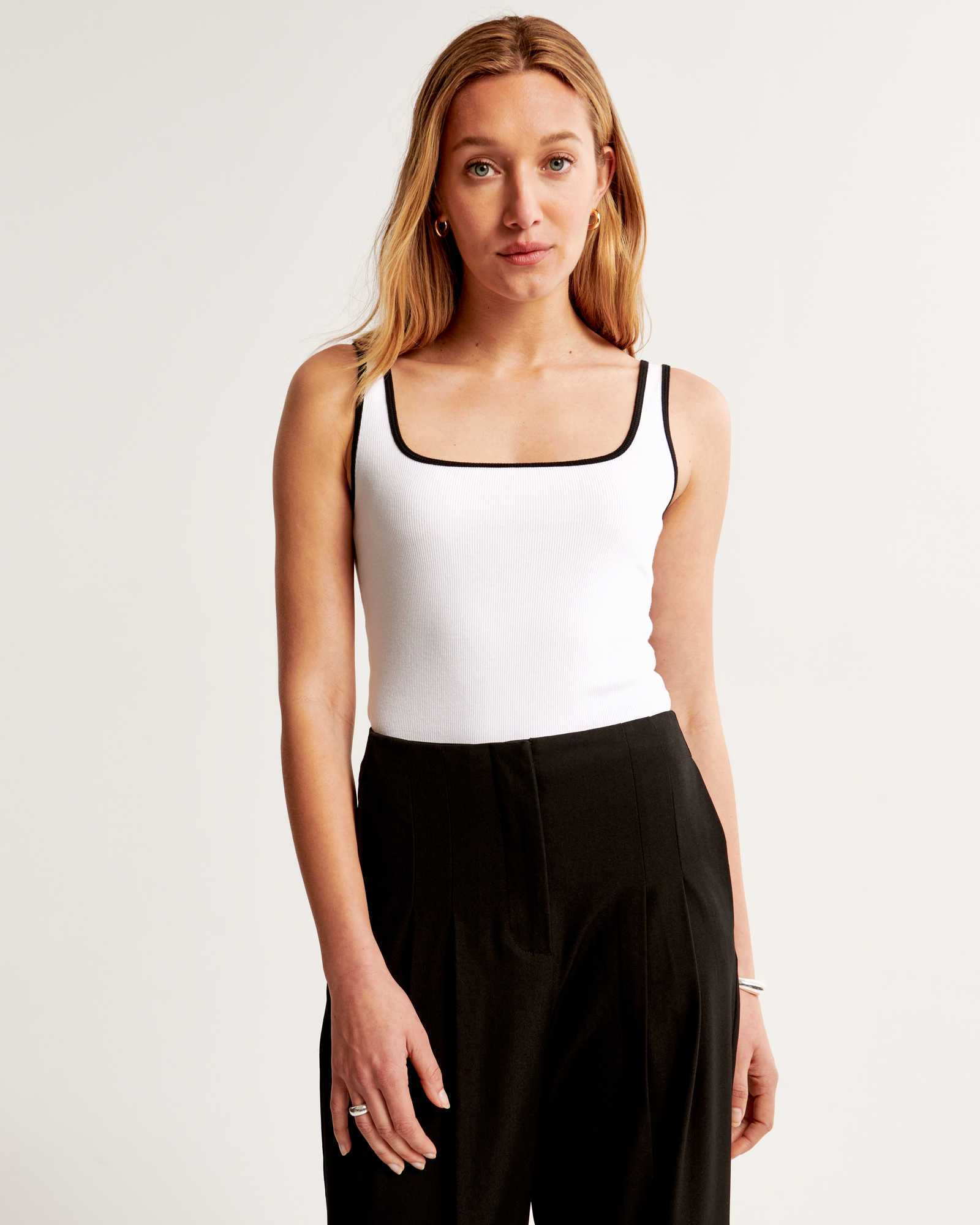 Essential Tuckable Squareneck Rib Tank