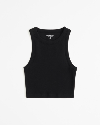 Women's Essential Ultra Cropped High-Neck Rib Tank | Women's