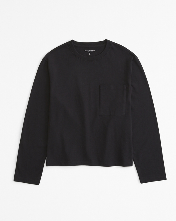 Long-Sleeve Balletic Scoop-Back Top
