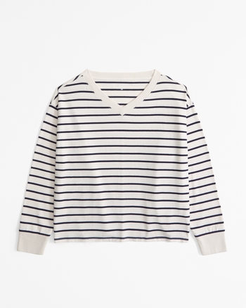 ◆ILLIGO◆ 129 V-neck Jersey Long Sleeve 3 COLOR 129 V-Neck Jersey Long Sleeve-3colors - illigo | 60% - Asian
