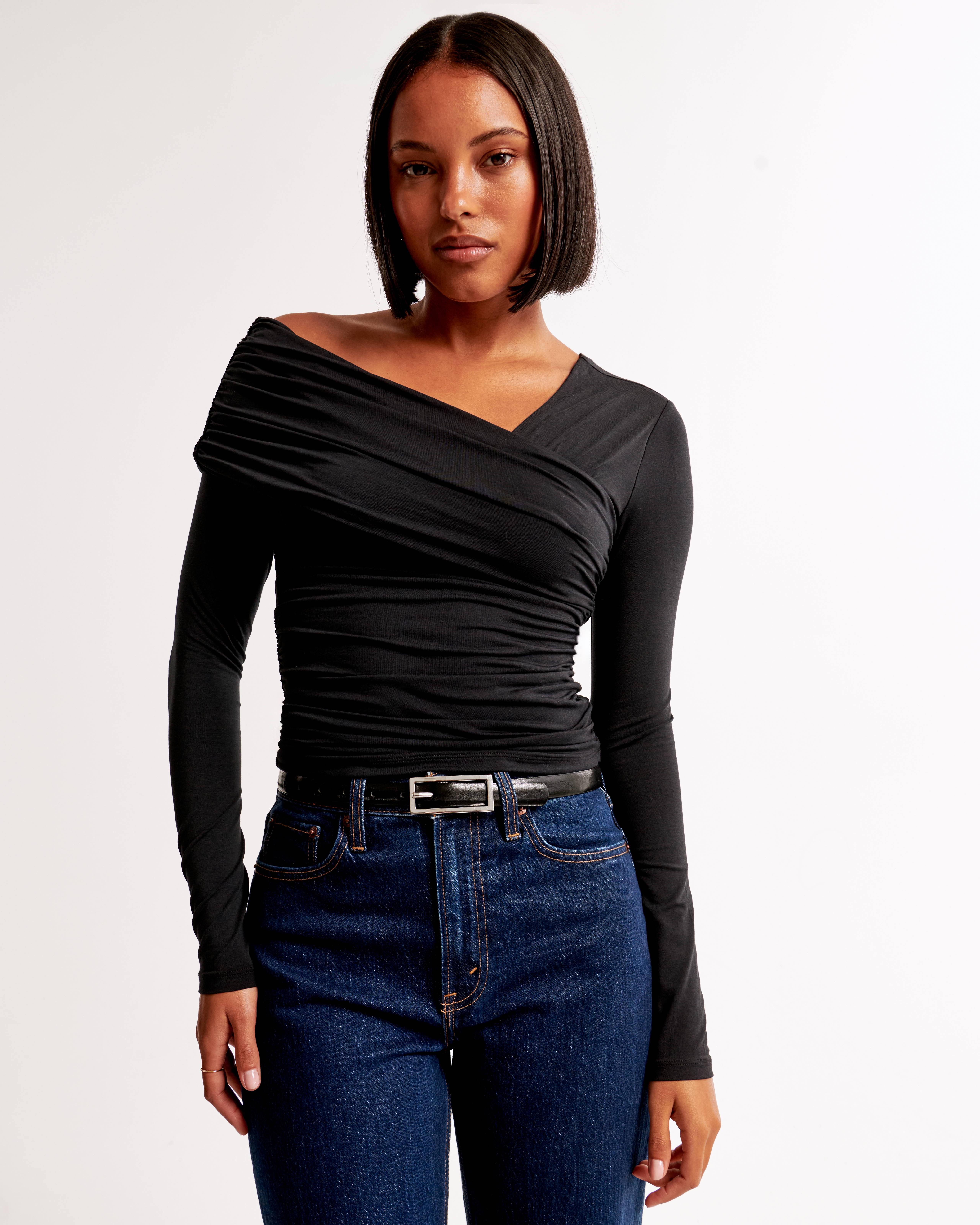 Off the shoulder baggy top hotsell