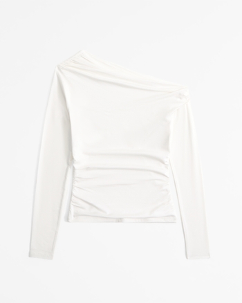 Women's Long-Sleeve Off-The-Shoulder Draped Top | Women's Tops ...