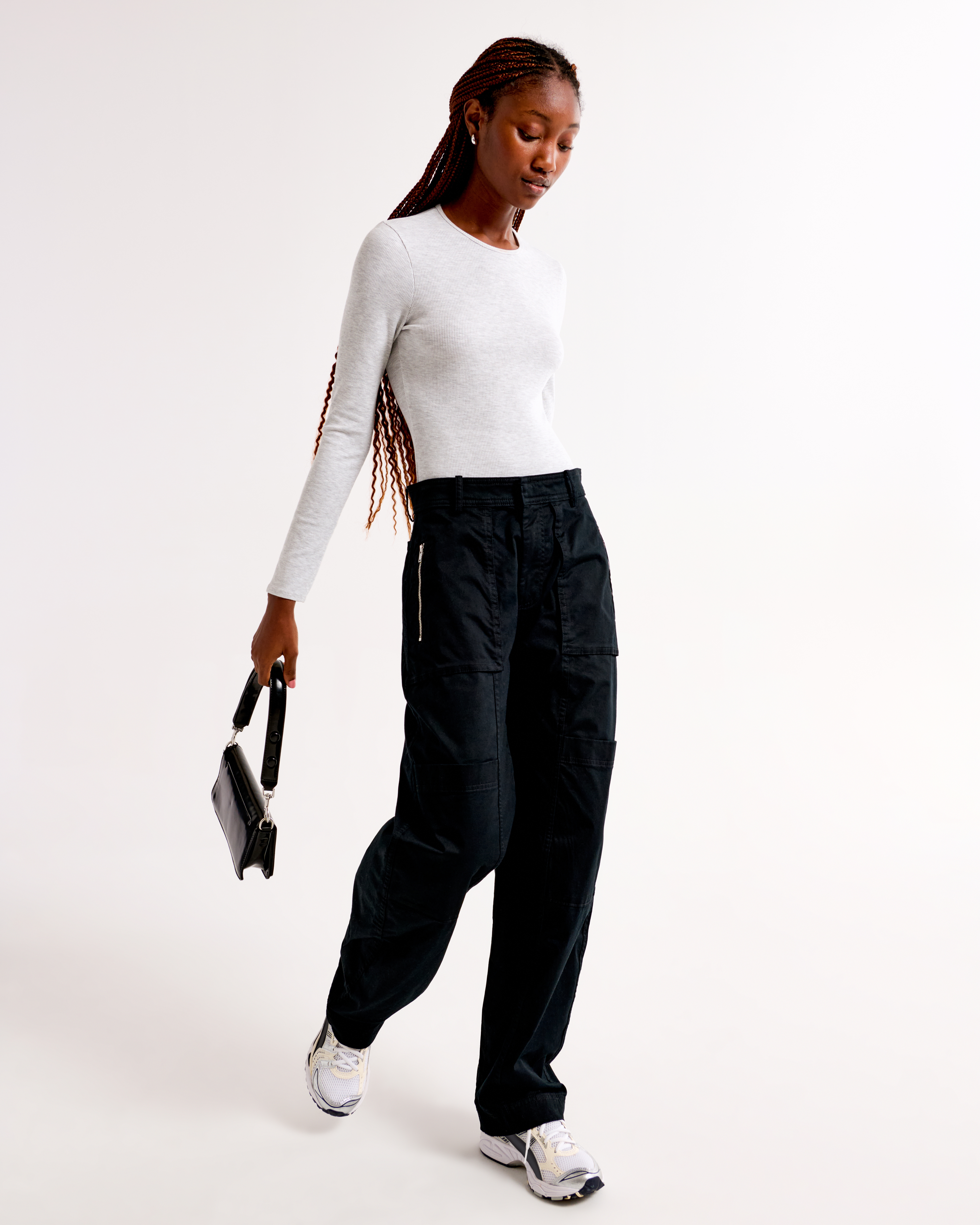 Women's Long-Sleeve Featherweight Rib Crew Bodysuit