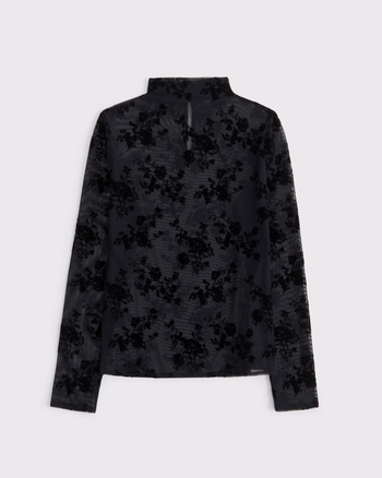 Long-Sleeve Mockneck Mesh Top from Abercrombie & Fitch - $24.99