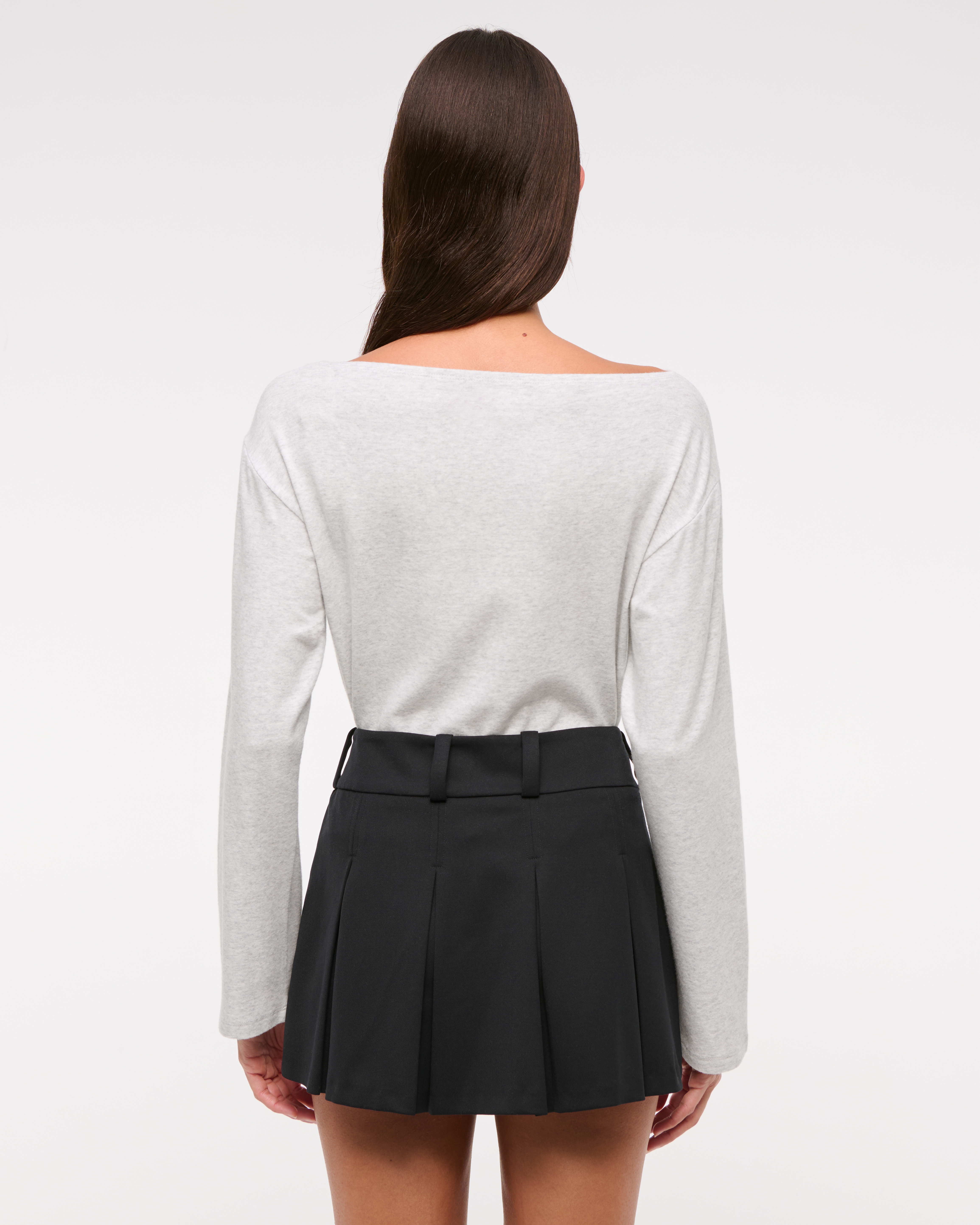 Women's Long-Sleeve Cozy Lounge Knit Tuckable Slash Tee