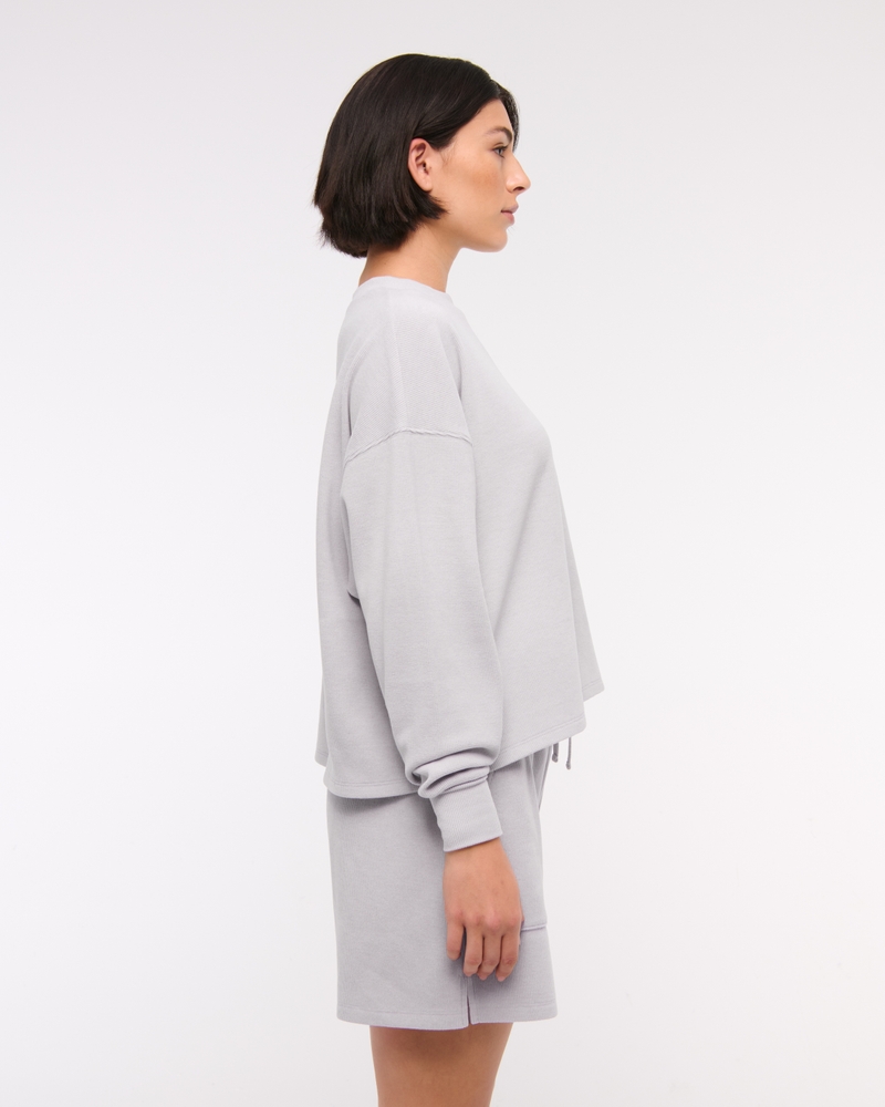 Women's Long-Sleeve Oversized Lounge Waffle Tee | Women's