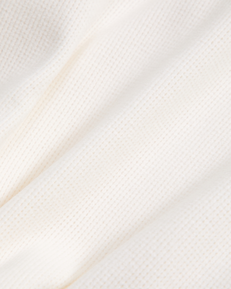 Long-Sleeve Oversized Micro-Waffle Tee